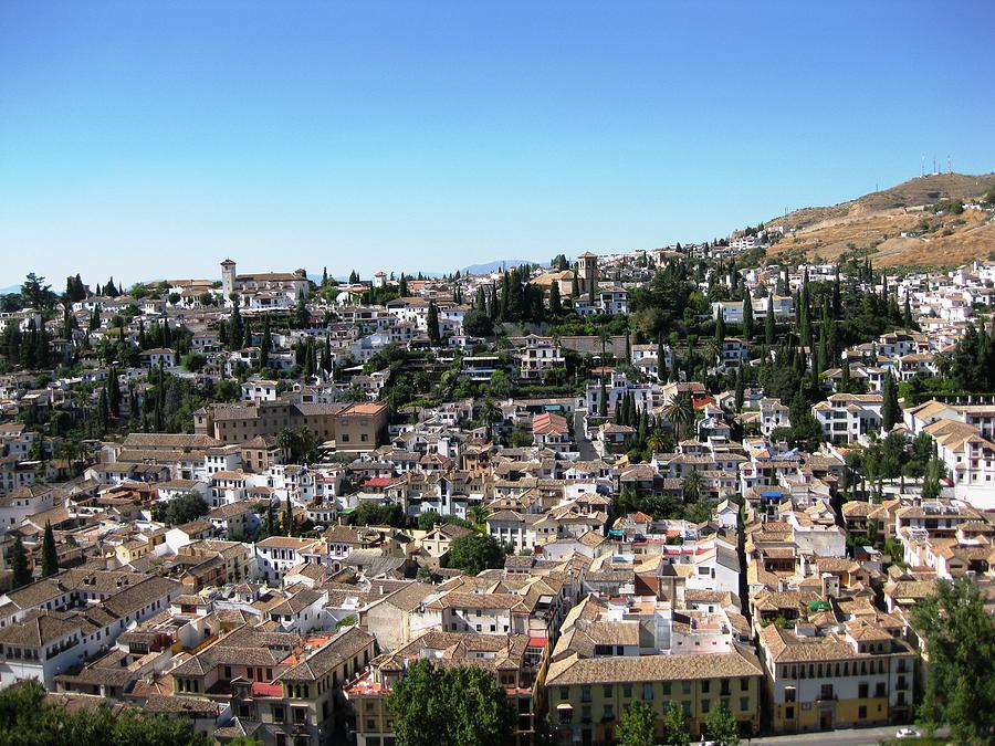 Granada Spain Hillside Homes With A View Photograph by John Shiron