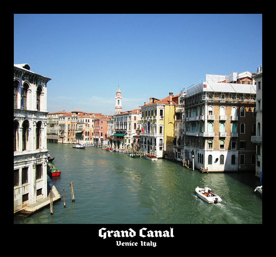 Grand Canal   Venice Italy Photograph by John Shiron