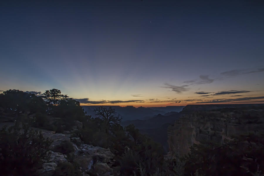 Grand Canyon at dusk Photograph by Sven Brogren