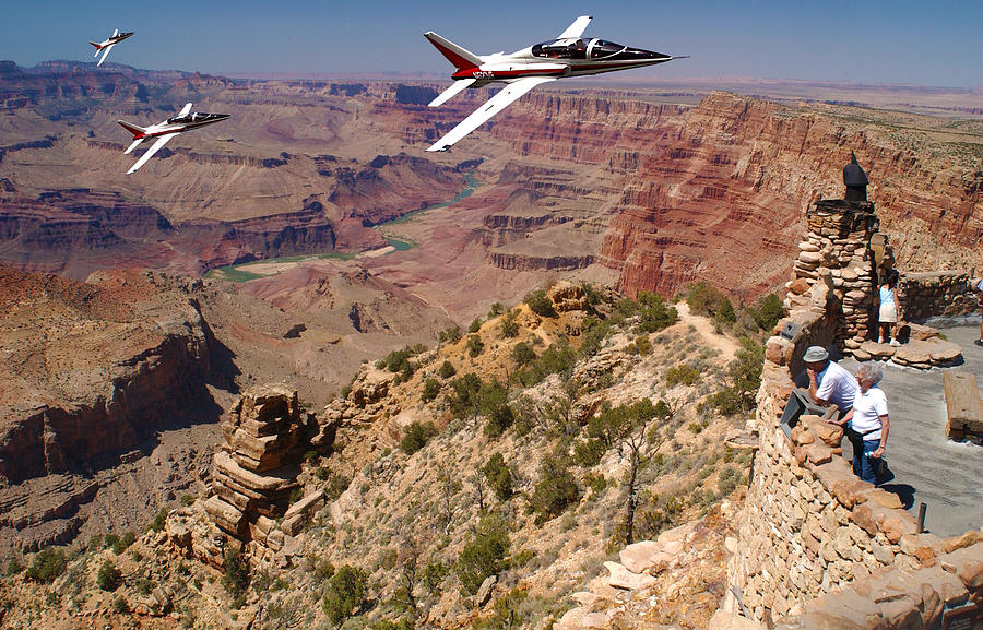 Grand Canyon National Park Photograph - Grand Canyon Fly By-1 by Larry Mulvehill