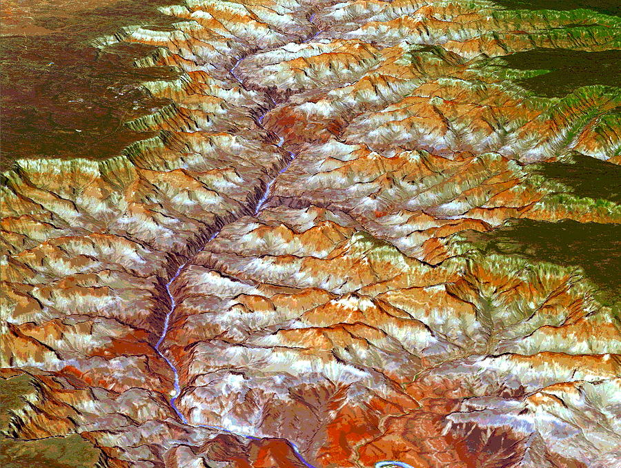 Grand Canyon from Space Photograph by Padre Art