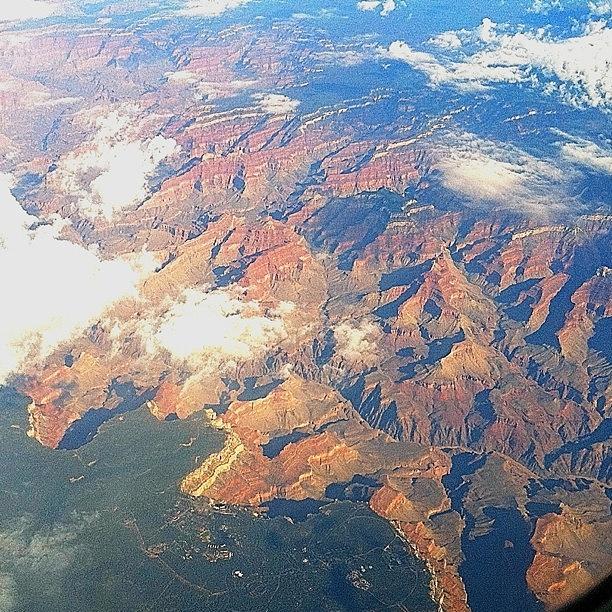 Grand Canyon From The Plane Photograph by Mel F.