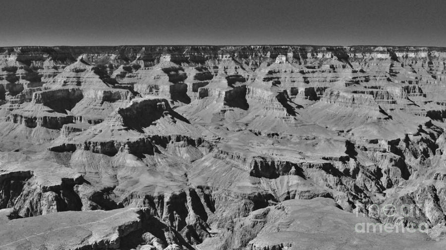 Grand Canyon Landscape In Black And White Photograph By George Sylvia 