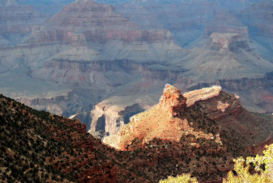 Grand Canyon National Park Digital Art - Grand Canyon National Park Sunrise Painting by Eva Kaufman