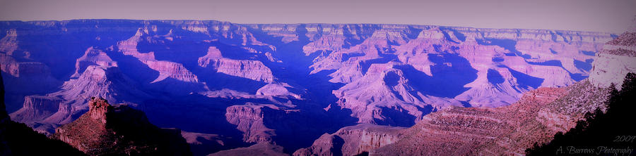 Grand Canyon Sunset Pano Photograph by Aaron Burrows