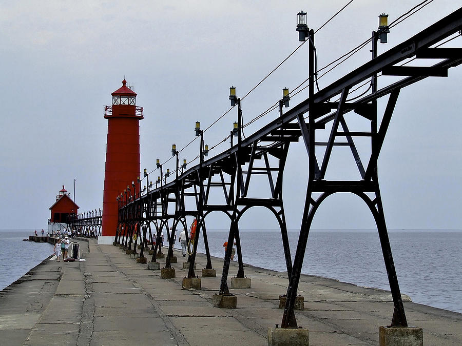 Grand Haven South Pier  Photograph by Richard Gregurich
