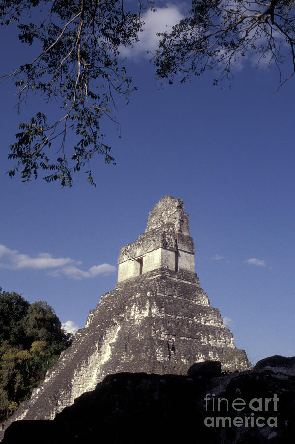 Grand Jaguar Temple Tikal Guatemala Photograph by John  Mitchell