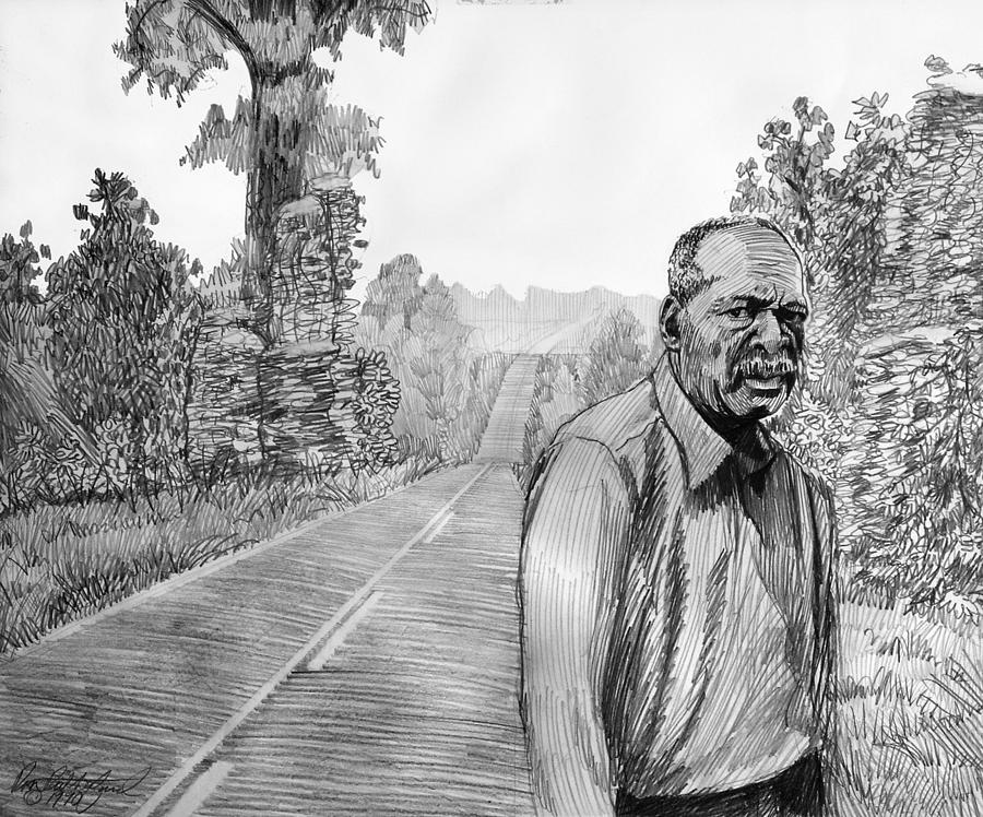 Tree Drawing - Grand Pa by Ron Rutherford
