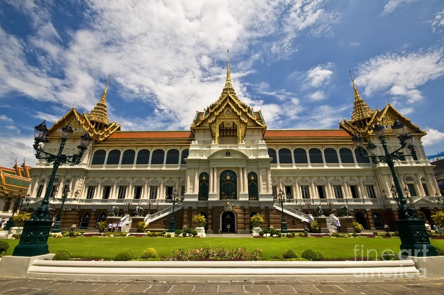 Grand Palace Chakri Mahaprasad Hall front view Bangkok Photograph by Charuhas Images