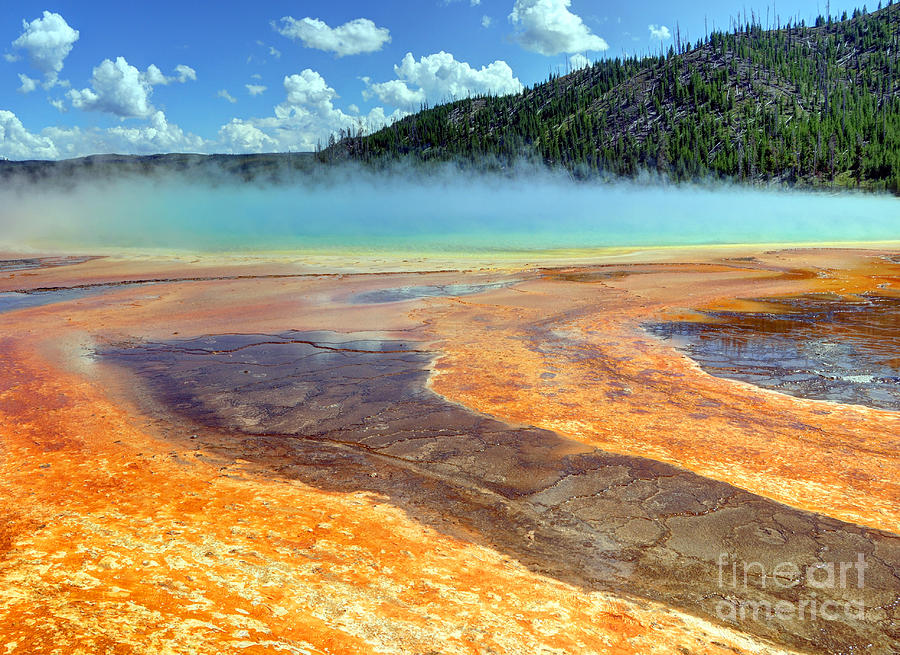 Grand Prismatic Hot Spring - Yellowstone National Park Photograph by Gary Whitton
