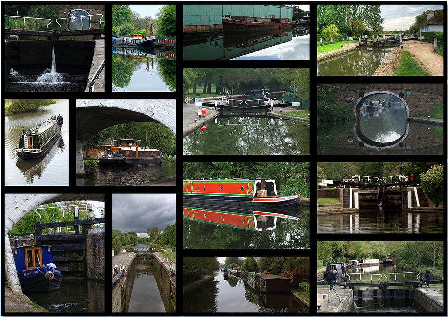 Grand Union Canal Collage Photograph by Chris Day