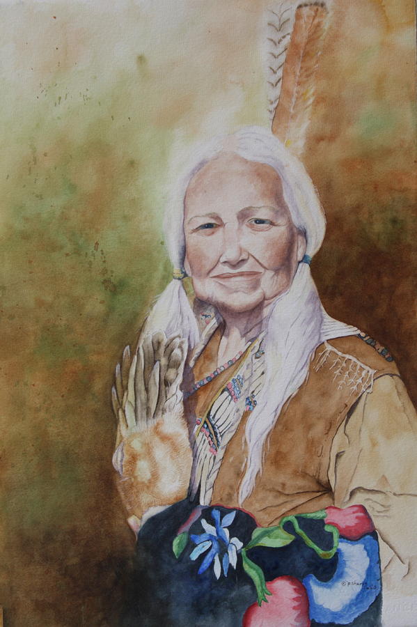 Grandmother Many Horses Painting by Patsy Sharpe