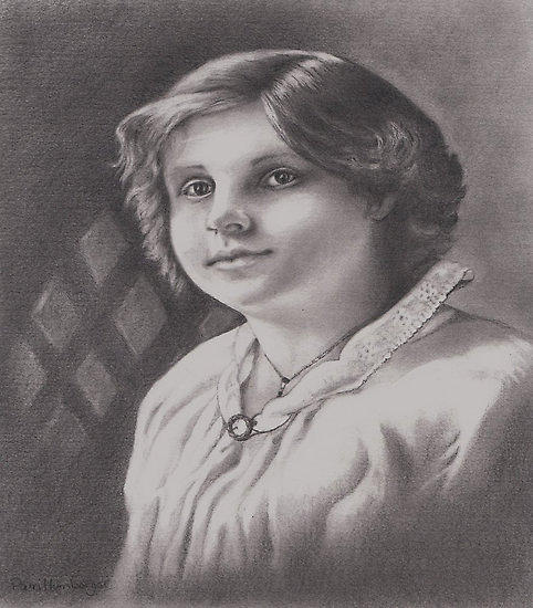 Portrait Drawing - Grandmother Rose by Pamela Humbargar