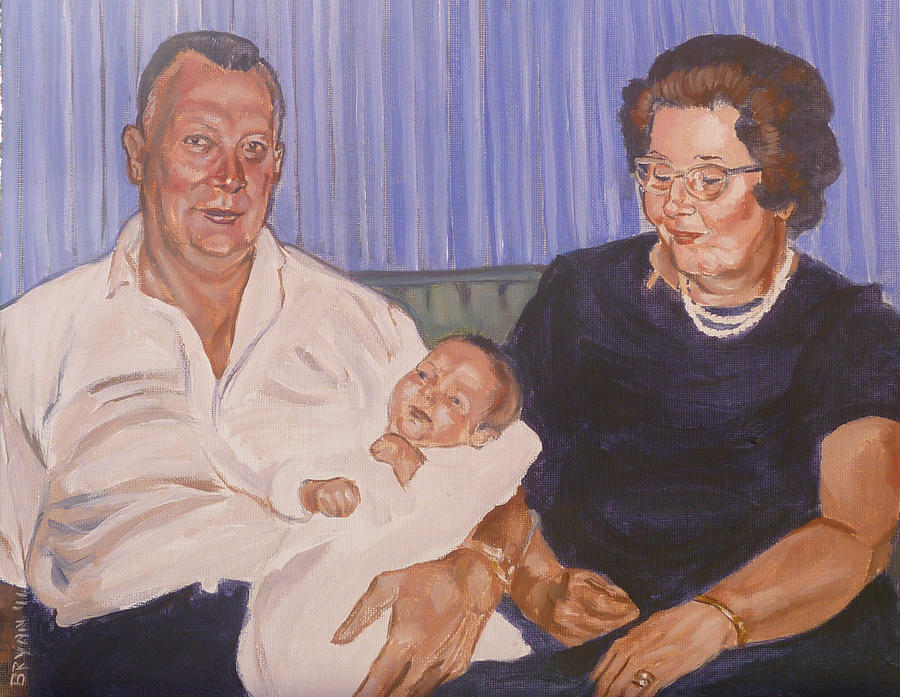 Grandpa and Grandma Painting by Bryan Bustard