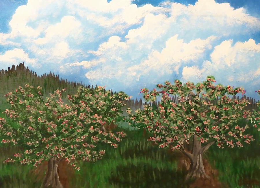 Apple Painting - Grandpas Orchard by Jennifer Jeffris