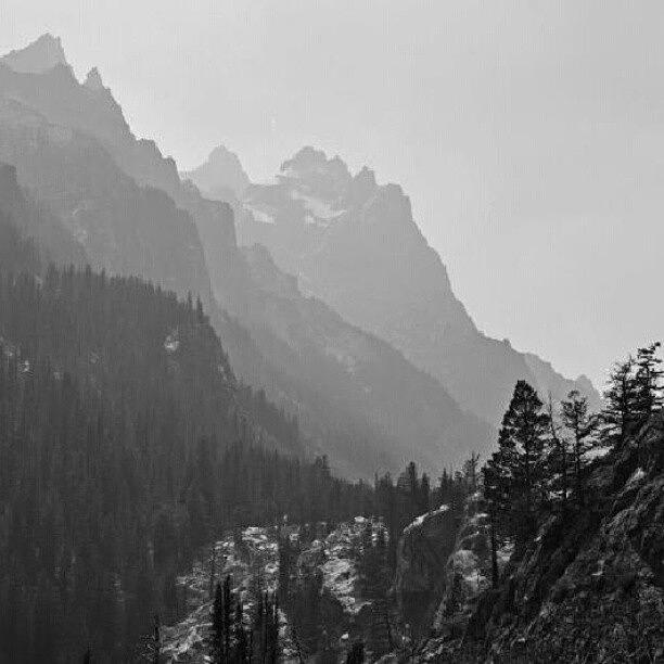 Mountain Photograph - #grandteton #blackandwhite #landscape by LB Elve