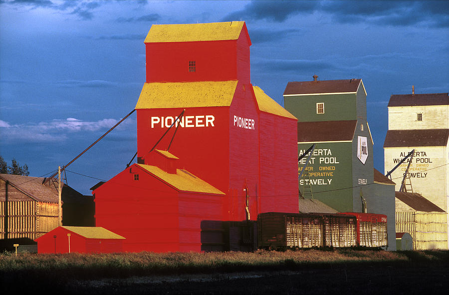 Graneries Of Claresholm - Alberta Photograph by Phil Degginger