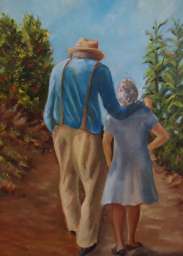 Granny and Grandad Painting by Charme Curtin