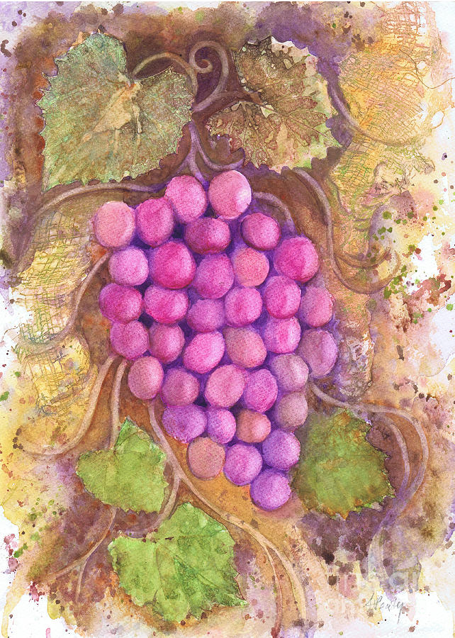 Grape Vine Fusion Painting by Audrey Peaty