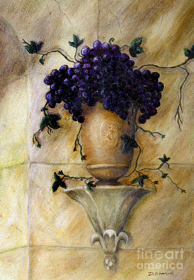 Grapes Painting by Danuta Bennett