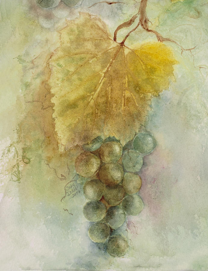 Grapes III Painting by Judy Dodds