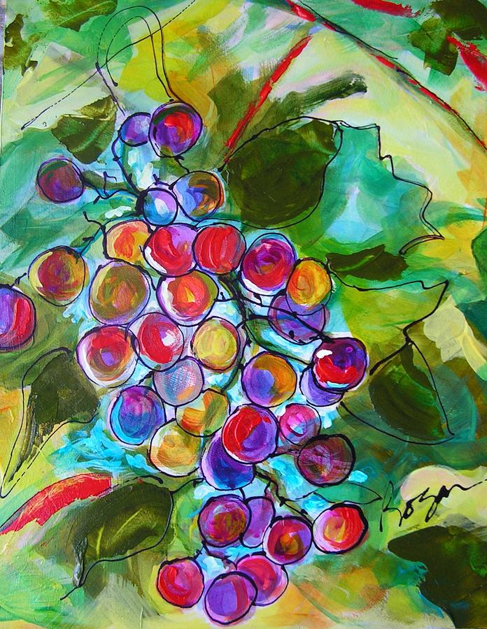 Grapes of Mirth Painting by Judy  Rogan