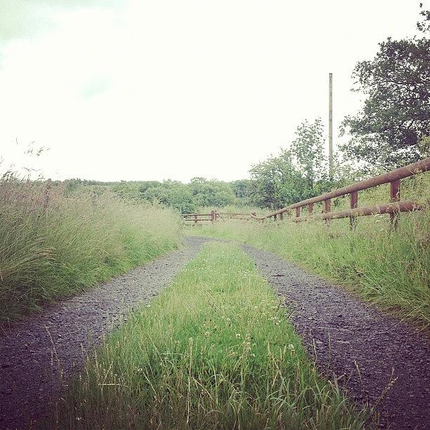 Countryside Photograph - #grass #road #rd #path #countryside by Dean Ferris