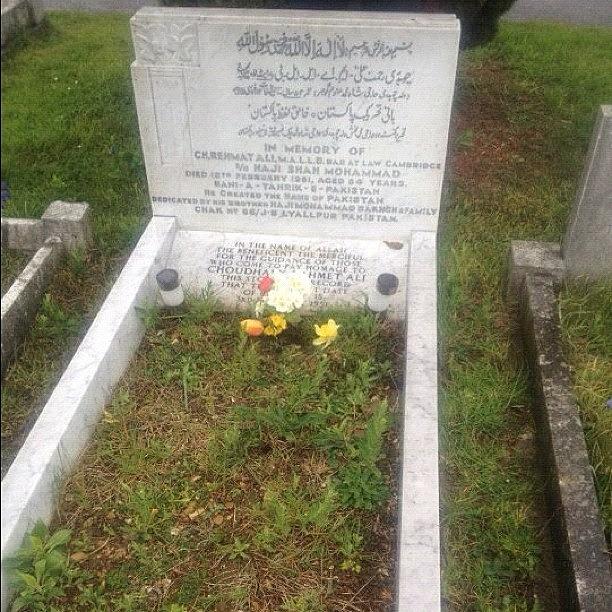 Grave Of Ch. Rehmat Ali At Cambridge Photograph by Muhammad Tahir