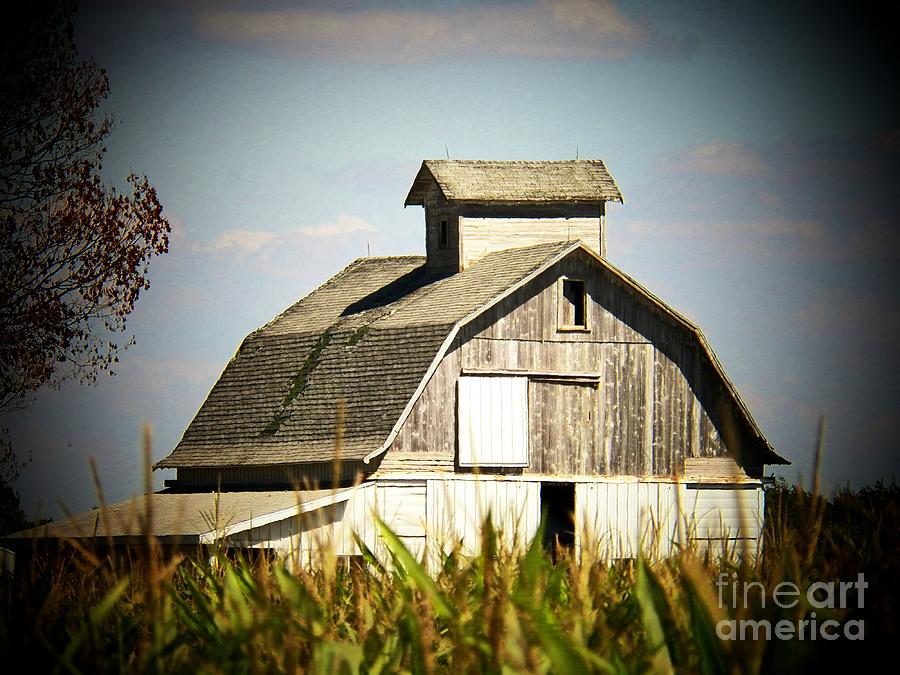 Barn Photograph - Gray Barn in Indiana by Joyce Kimble Smith