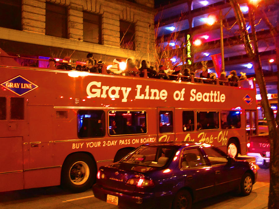 Gray Line At Night Photograph by Kym Backland