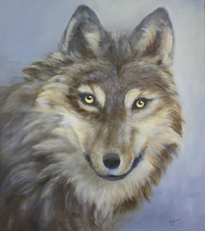 Gray Wolf Painting by John Neal Mullican - Fine Art America