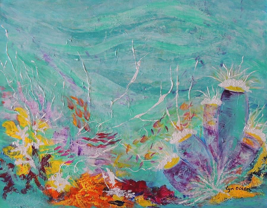 Great Barrier Reef Life Painting by Lyn Olsen