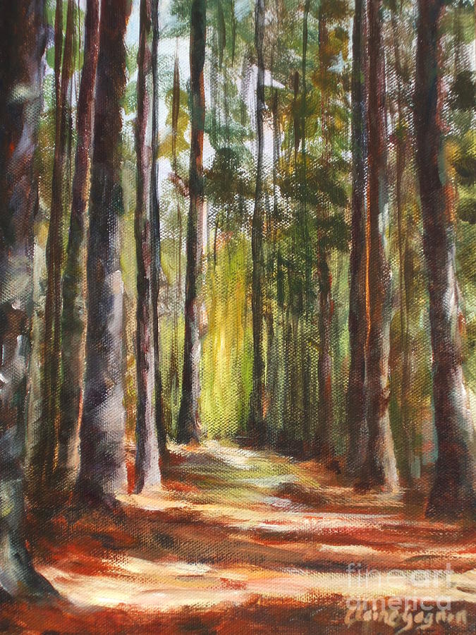 Great Brook Farm Summer Path Painting by Claire Gagnon