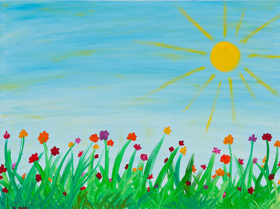 Flower Painting - Great Day by Hagit Dayan