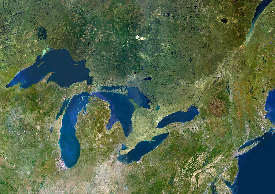 Great Lakes Satellite Image Photograph By Planetobserver Fine Art America 2173