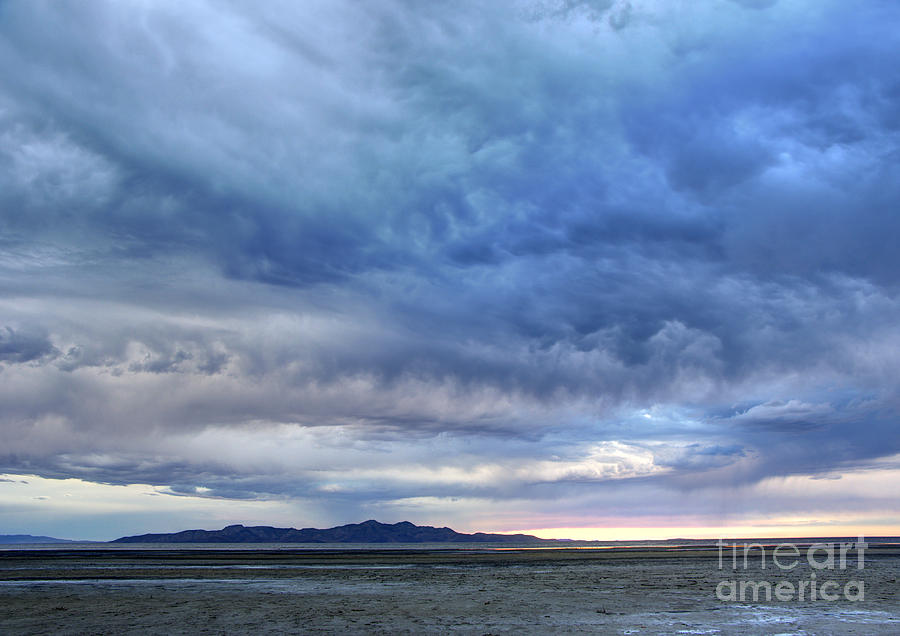 Great Salt Lake Clouds at Sunset Photograph by Gary Whitton