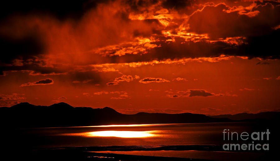 Great Salt Lake Sunset Photograph by Rich Walter - Fine Art America