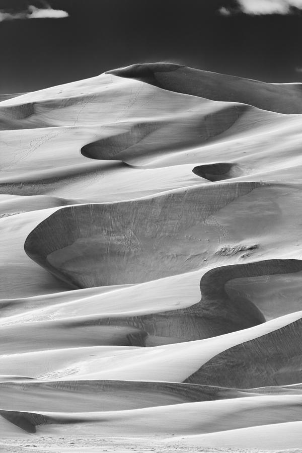 Great Sand Dunes Black and White Photograph by Adam Pender