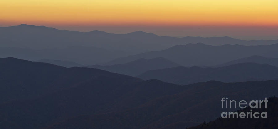 Great Smokie Mountains at Sunset Photograph by Dustin K Ryan