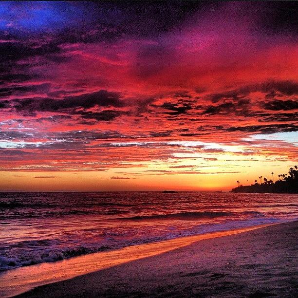 Summer Photograph - Great Sunset Tonight In Laguna Beach by Max Hanuschak