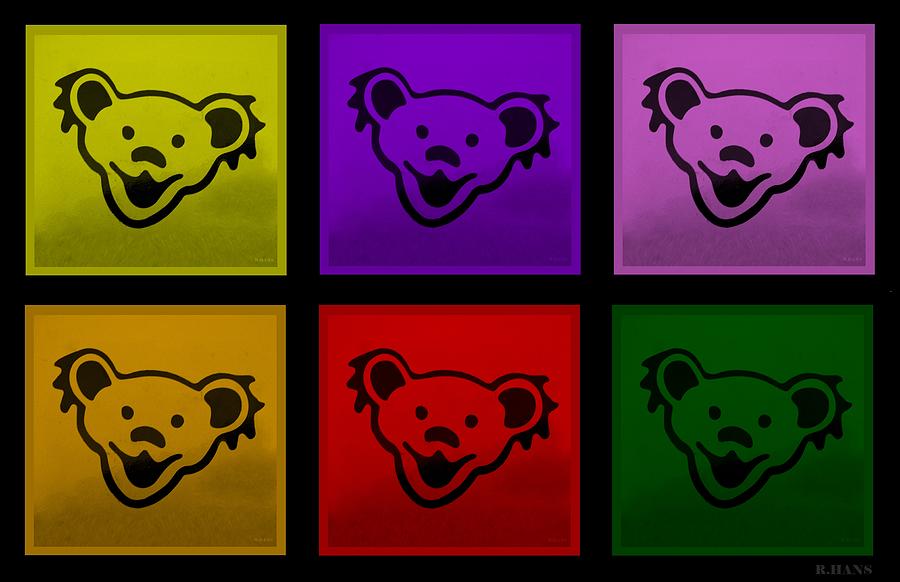 GRATEFUL DEAD DANCING BEARS in MULTI COLORS Photograph by Rob Hans