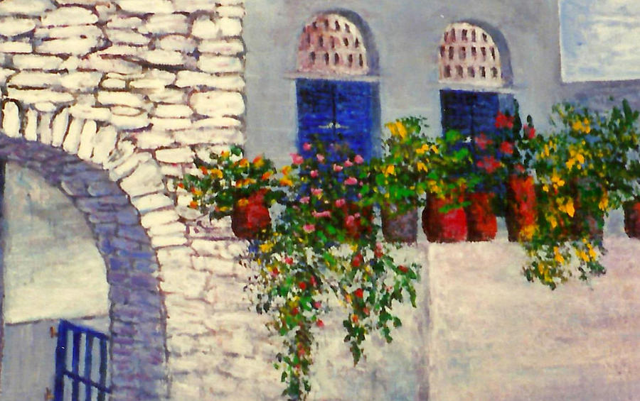 Greek Details Painting by Lou Ann Bagnall