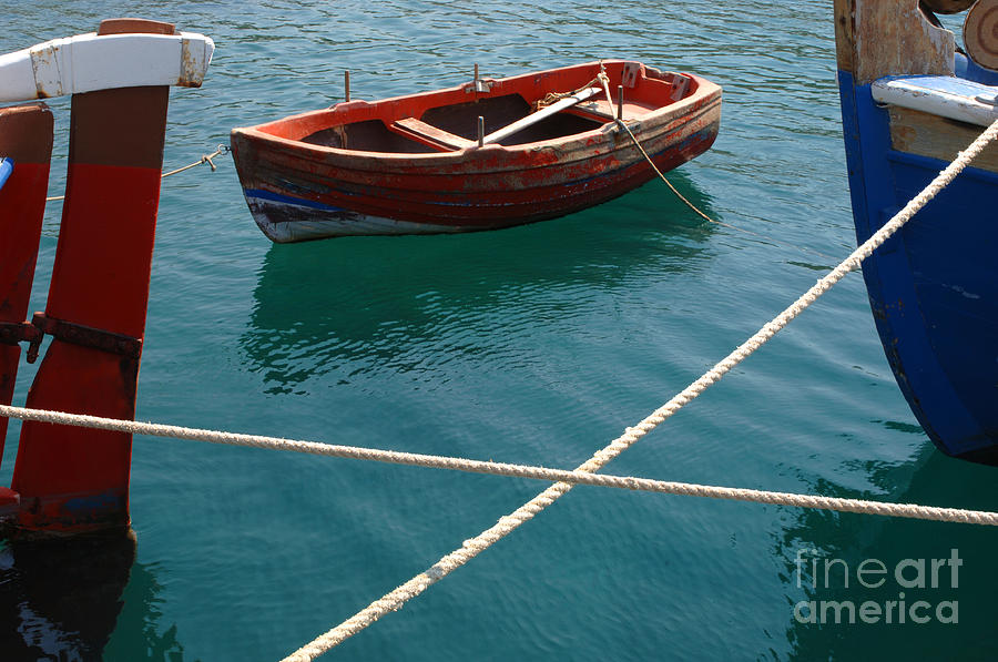 Greek Fishing Boats Photograph by Bob Christopher