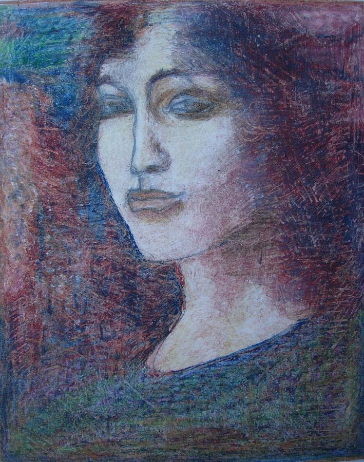 Portrait Drawing - Greek girl by Diane montana Jansson