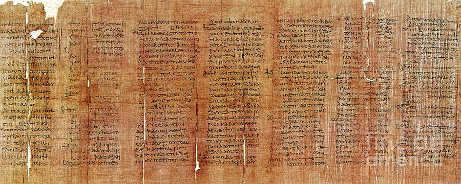 Greek Papyrus Horoscope Photograph by Science Source