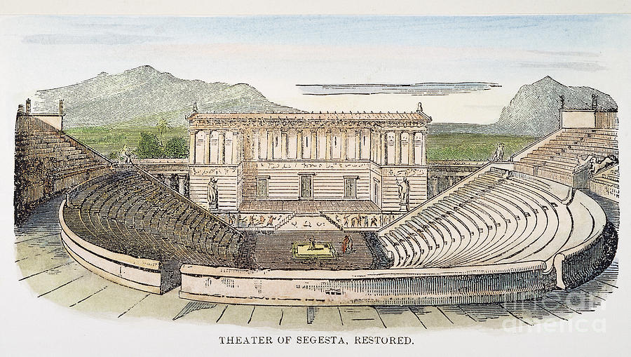 Greek Theatre: Engraving by Granger