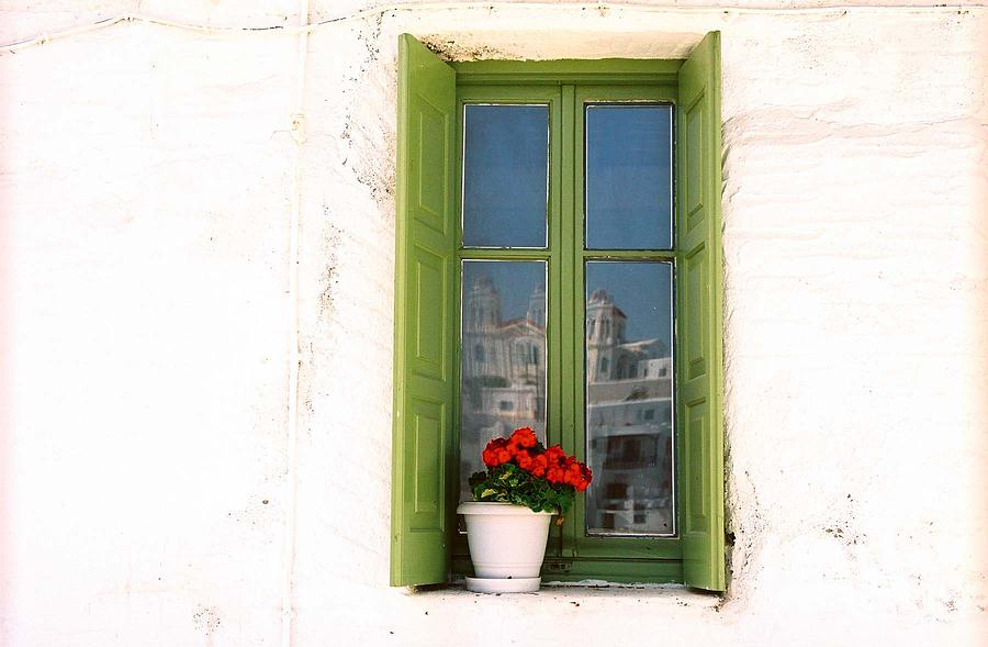 Greek Window Photograph by Claude Taylor