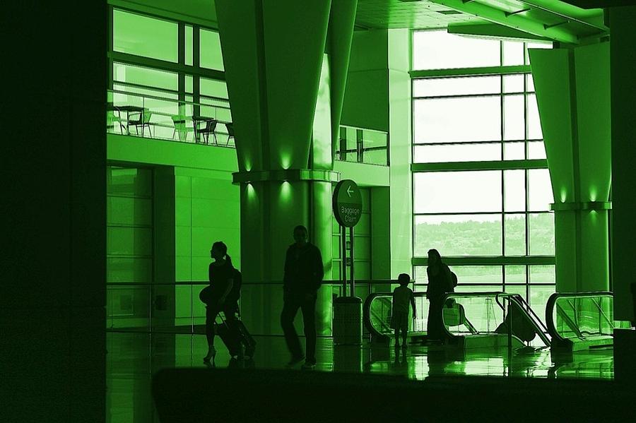 Green Photograph - Green Airport by Ron Morales Green Photograph - Green Airport by Ron Morales