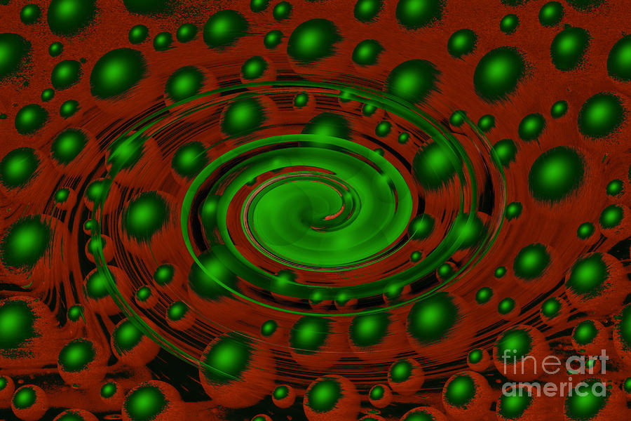 Space Photograph - Green and red space by Ruth Hallam