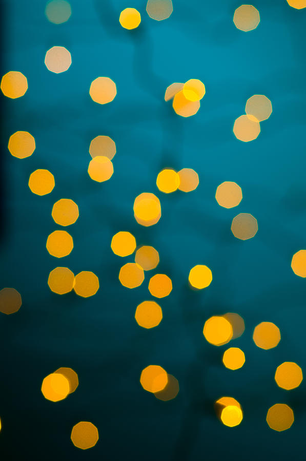 Green Background With Gold Dots  Photograph by U Schade